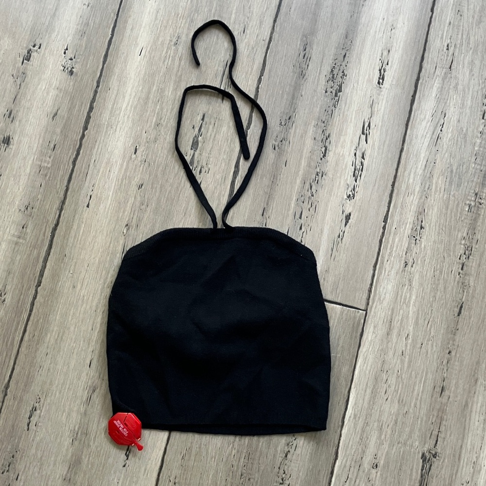 cult gaia Black Halter Camisole Top